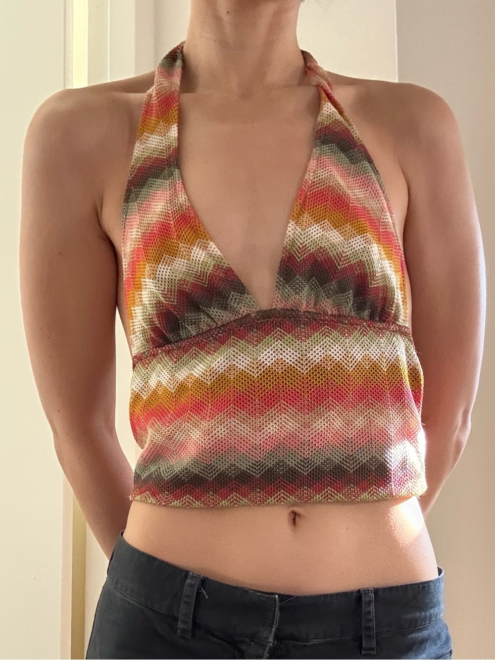 Multicolor Halter Knit Camisole